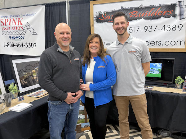 Mark Sayre, Amy Sayre, and Ben Kono - Owners and Sales Manaer at Sayre Builders Jackson MI